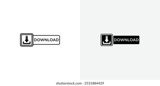 Conjunto de iconos de vector de Botón de Descarga. Ilustrador de Vector de stock. EPS 10