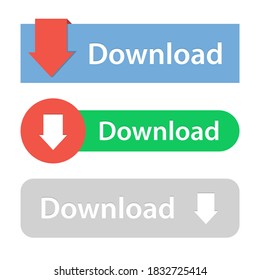 Download-Schaltfläche, Vektordesign-Illustration einzeln auf weißem Hintergrund
