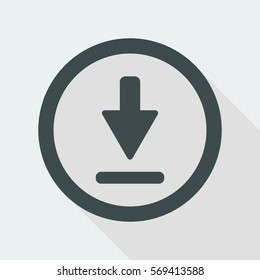 Download button - Vector flat minimal icon
