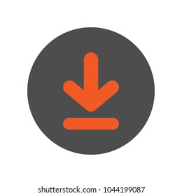 Download button. Vector icon.