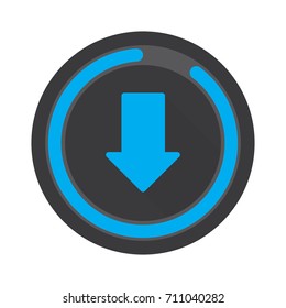 Download button vector icon