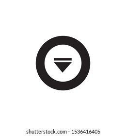 download button vector icon flat