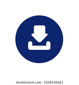 Botón de descarga. Icono del vector. Icono de descarga, logotipo aislado en fondo blanco