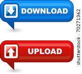 Download button. Vector set for web.