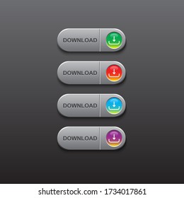 Download button web design element.