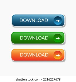 Download button web element vector