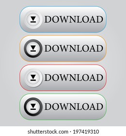 The download  button with white frame