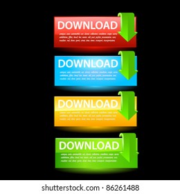 Download buttons. Vector