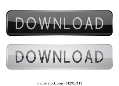 DOWNLOAD buttons. Vector 3d illustration isolated on white background