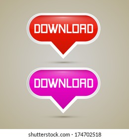 Download Buttons - Vector Illustration