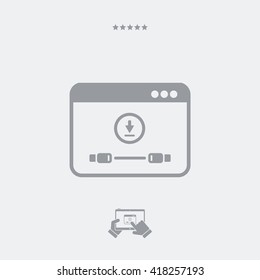 Download cable flat icon