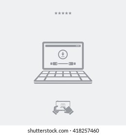 Download cable flat icon