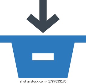 download cart vector glyph color icon 