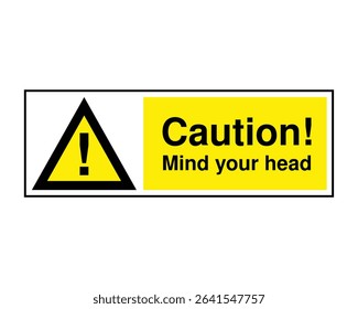 Download Caution Mind Your Head Sign – Printable Workplace Safety Warning for Low Ceilings and Overhead Hazards