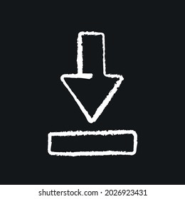 Download chalk icon. Arrows. Vector isolated black illustration.