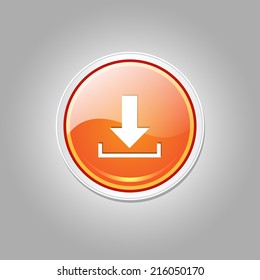 Download Circular Vector Orange Web Icon Button