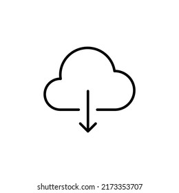 descargar del icono de trazo editable en la nube, icono de trazo inteligente