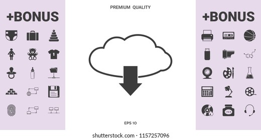 Download from Cloud - graphic elements for your design