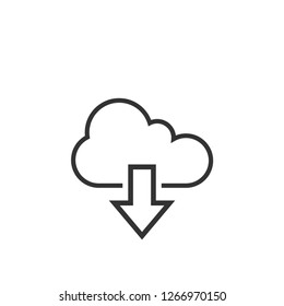 Download cloud graphic icon design template isolated