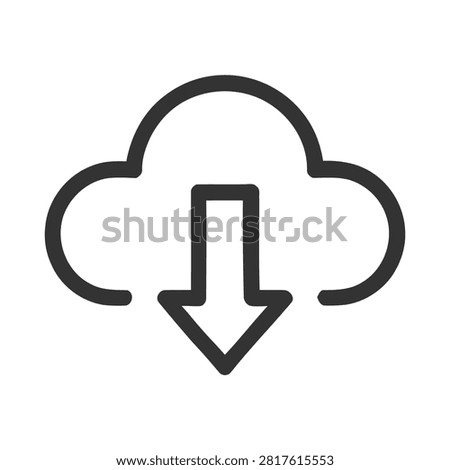 Download cloud icon with arrow vector symbol Vector, illustration