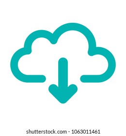 Download from cloud icon. download button