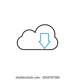 Download cloud icon design template illustration vector