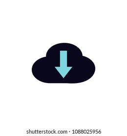 download from the cloud icon. Element of colored web icon for mobile concept and web apps. Detailed download from the cloud icon can be used for web and mobile. Premium icon on white background