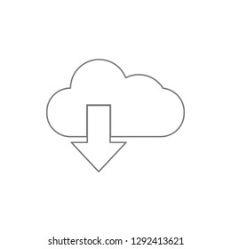 Download from cloud icon. Element of cyber security for mobile concept and web apps icon. Thin line icon for website design and development, app development