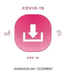 Descargar del icono de la nube. Elemento para su diseño
