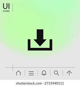 Descarga desde el ícono de la nube. Elemento para su diseño