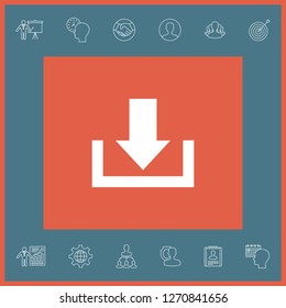 Download from Cloud icon. Graphic elements for your design