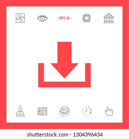 Download from Cloud icon. Graphic elements for your design