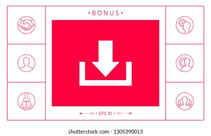 Download from Cloud icon. Graphic elements for your design