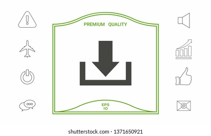 Download from Cloud icon. Graphic elements for your design