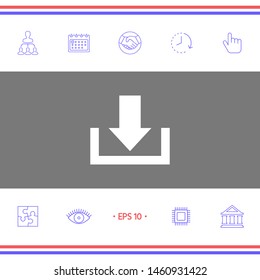 Download from Cloud icon. Graphic elements for your design