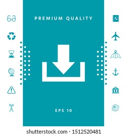 Download from Cloud icon. Graphic elements for your design