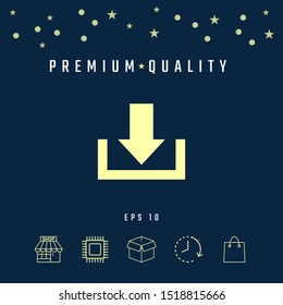 Download from Cloud icon. Graphic elements for your design