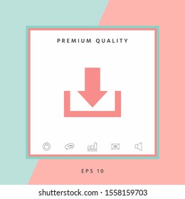 Download from Cloud icon. Graphic elements for your design