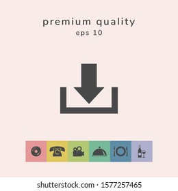 Download from Cloud icon. Graphic elements for your design