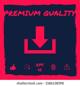 Download from Cloud icon. Graphic elements for your design