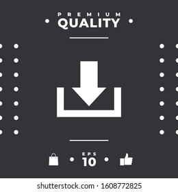 Download from Cloud icon. Graphic elements for your design