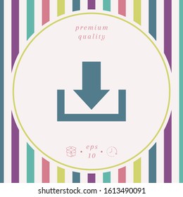 Download from Cloud icon. Graphic elements for your design