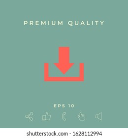 Download from Cloud icon. Graphic elements for your design