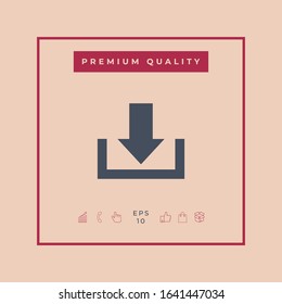 Download from Cloud icon. Graphic elements for your design