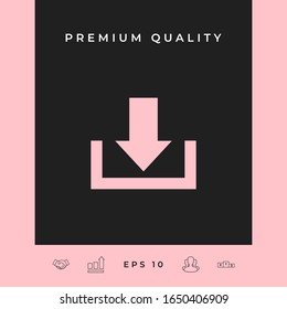 Descargar desde el icono de la nube. Elementos gráficos para el diseño