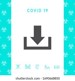 Download from Cloud icon. Graphic elements for your design
