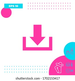 Download from Cloud icon. Graphic elements for your design