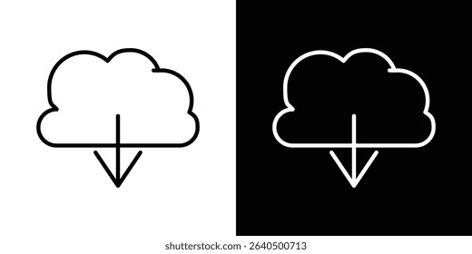Download from Cloud icon Graphic vector set for ui design