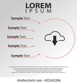 download cloud icon. download cloud infographics template