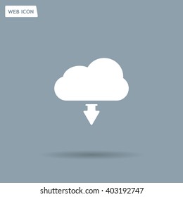 Download from cloud icon. Load symbol.